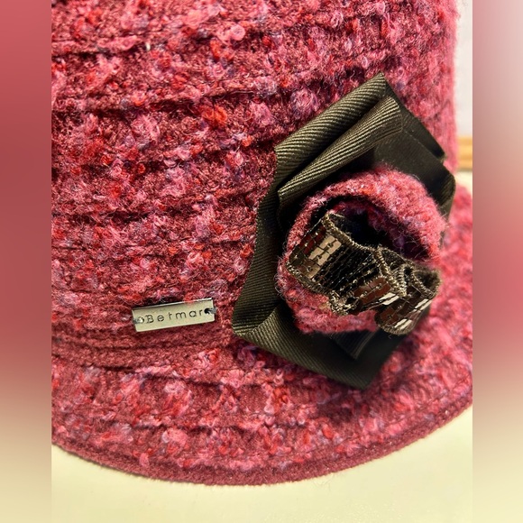 Betmar New York Willow Knit Cloche Hat color: Bordeaux Multi - Picture 2 of 8